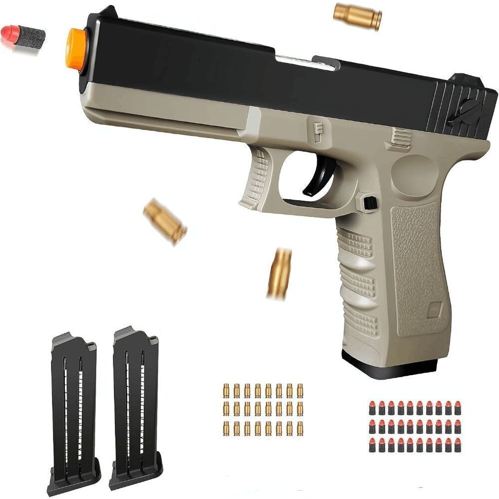 Soft Bullet Toy Gun for Boys, Foam Blaster with Shell Ejecting, Realistic Toy Gu